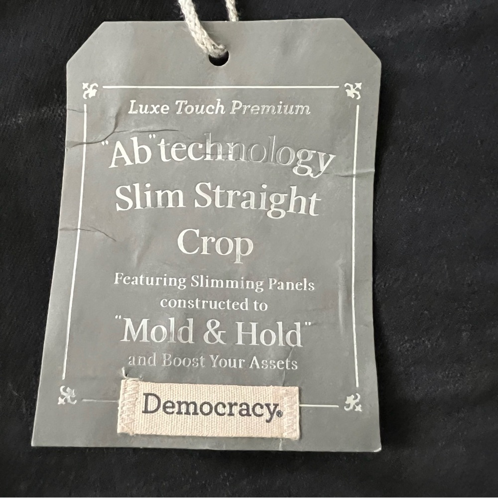 NWT Democracy slim straight crop black jeans size 16W. - Picture 9 of 12